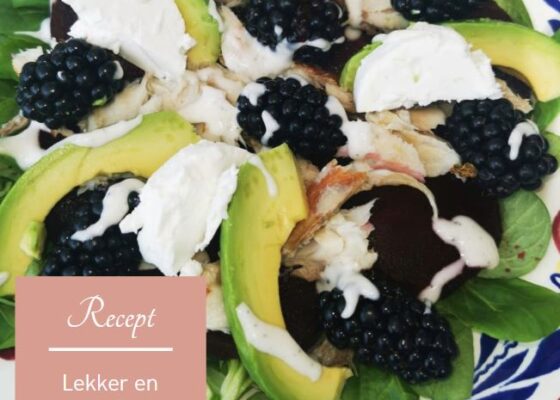 Makreelsalade met bramen