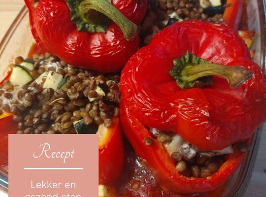 Geroosterde paprika met geitenkaas