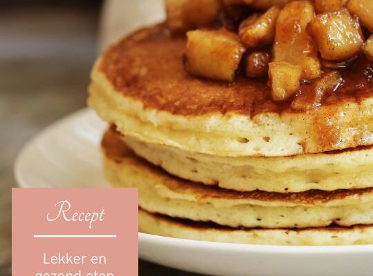 Haverpannenkoekjes met hüttenkäse & appel